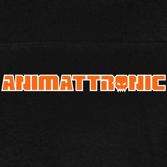 Animattronic Square Skull Logo Text