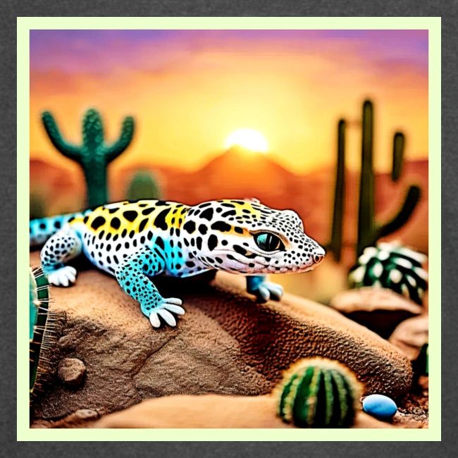 Colorful Gecko Rocks Design