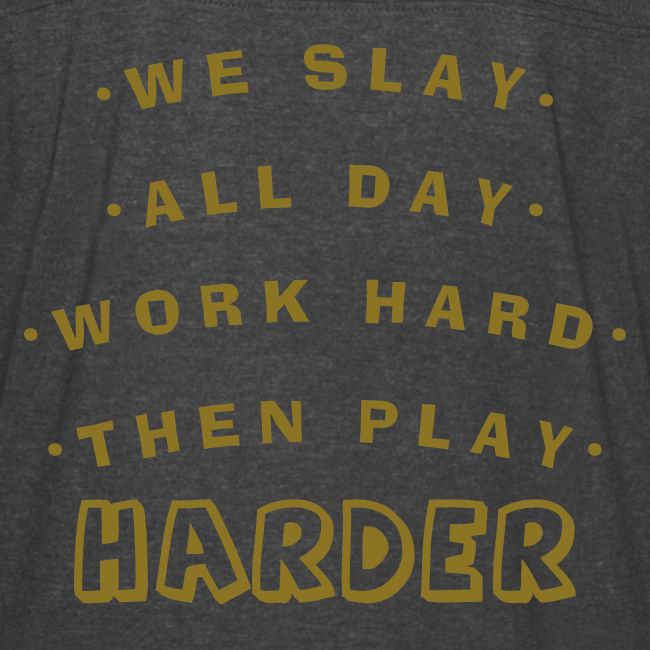 We Slay All Day Shiny Shirt Metallic Silver & Gold