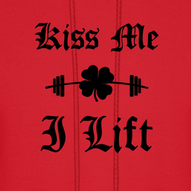 Kiss Me I Lift (old english, black)