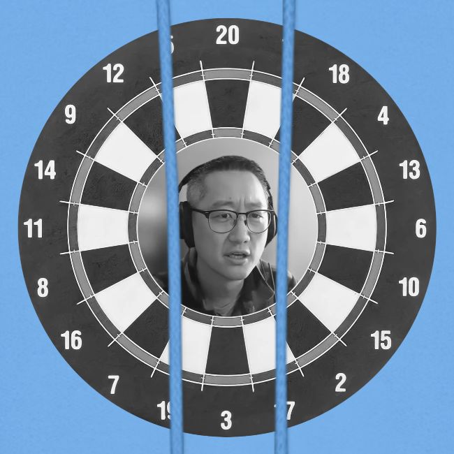 Producer Jay on a Dartboard