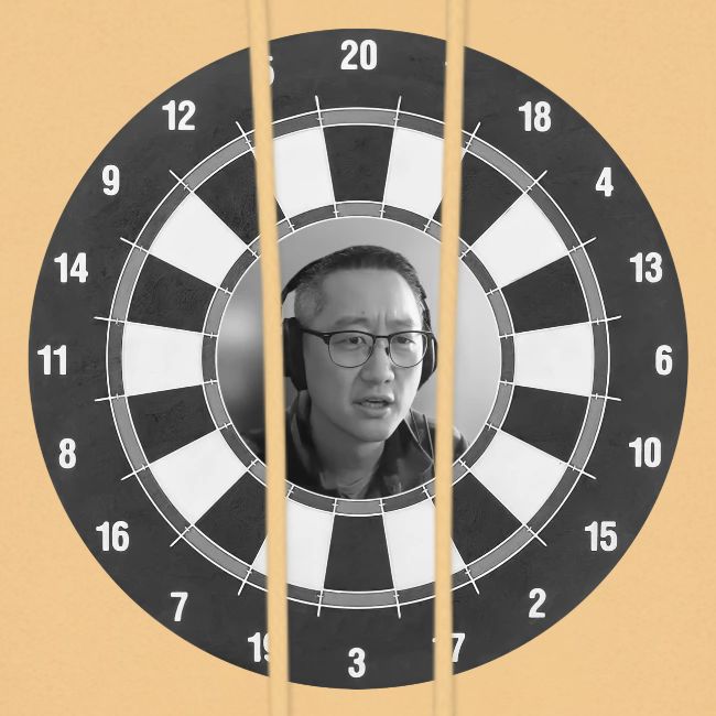 Producer Jay on a Dartboard
