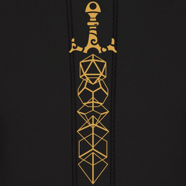 Gold Polyhedral Dice Sword