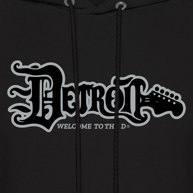 DETROIT GUITAR WTTD BLK SLR REG FONT