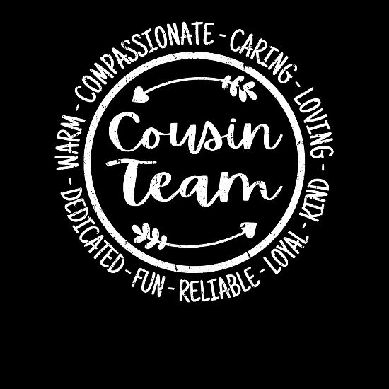 Cousins Group Logo Cool Cousins Club SVG, Trendy Wavy Cousin SVG