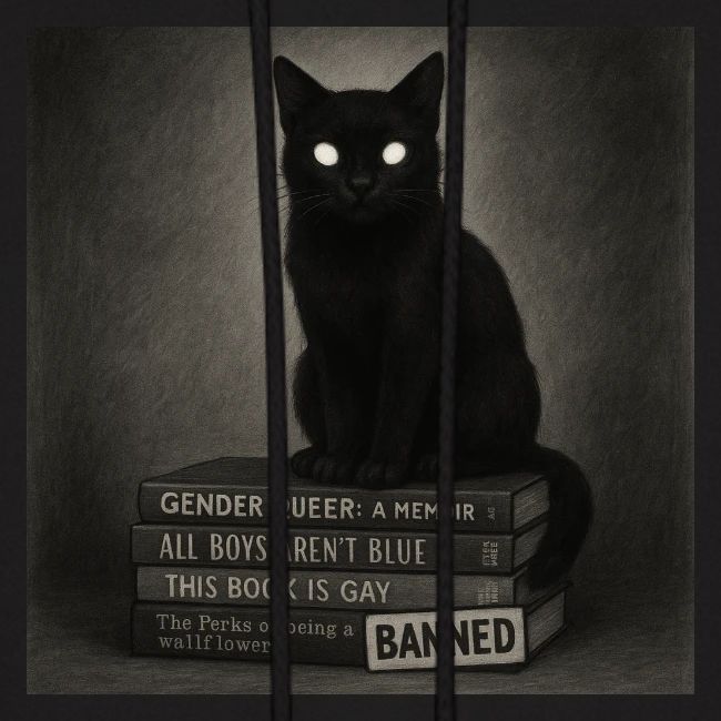 Cat on Banned Books