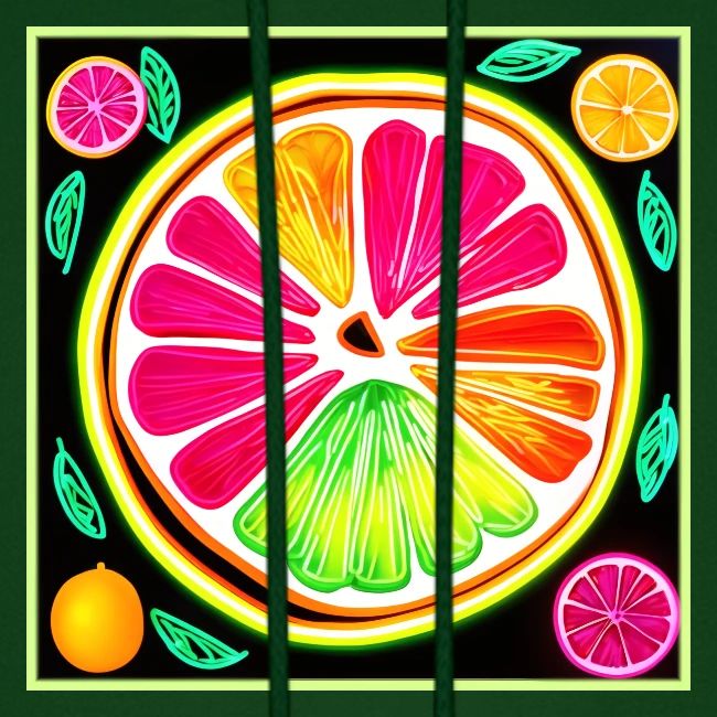 Neon Citrus Fruit Fiesta
