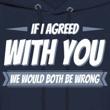 If i agreed with you, we would both be wrong - Hoodie for men