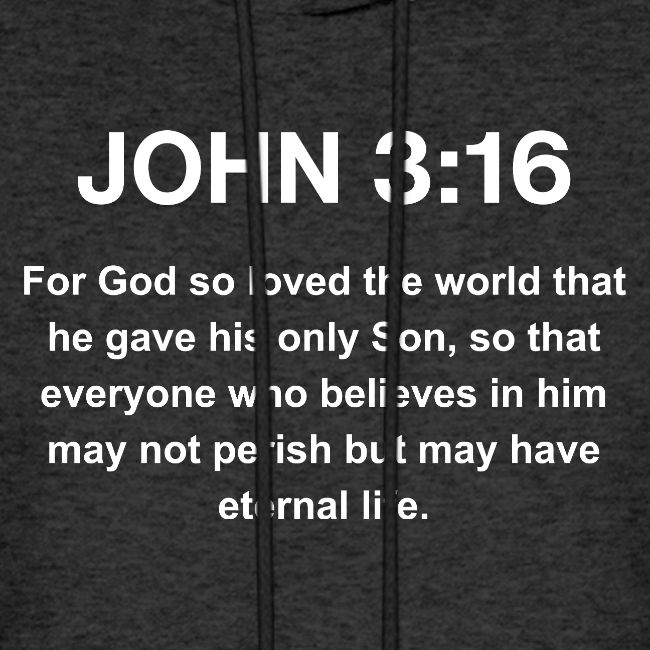 John 3:16 Christian Apparel – White
