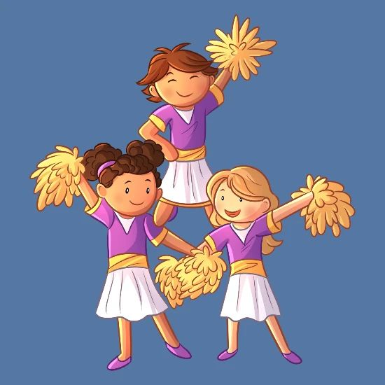 Cheerleading Pyramid Clipart