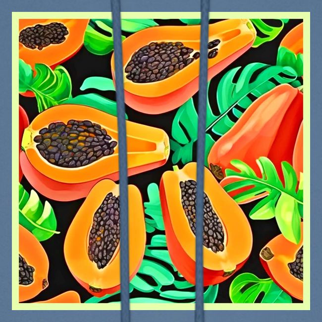 Papaya and Leaves Fresh Pattern