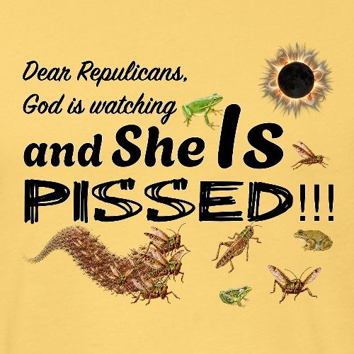 God Is Watching - Unisex Poly/Cotton T-Shirt
