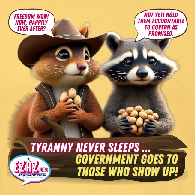 Freedom Squirrel and Raccoon