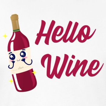 Hello wine - Fitted Cotton/Poly T-Shirt for men