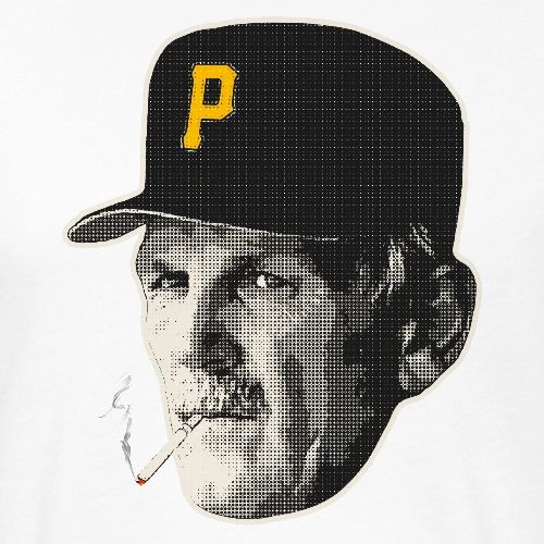 Smokin' Jim (on white) - Unisex Poly/Cotton T-Shirt