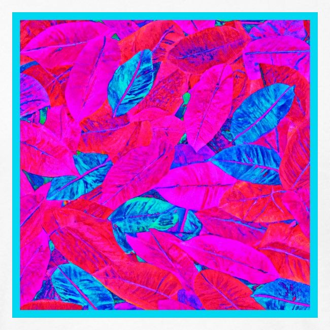 Vibrant Neon Leaves Artful Elegance