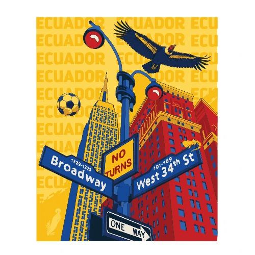 Ecuador Mundial Tee (blanco) — Doble Estampado - Unisex Poly/Cotton T-Shirt