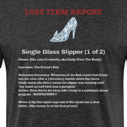 Lost Glass Slipper - Unisex Poly/Cotton T-Shirt