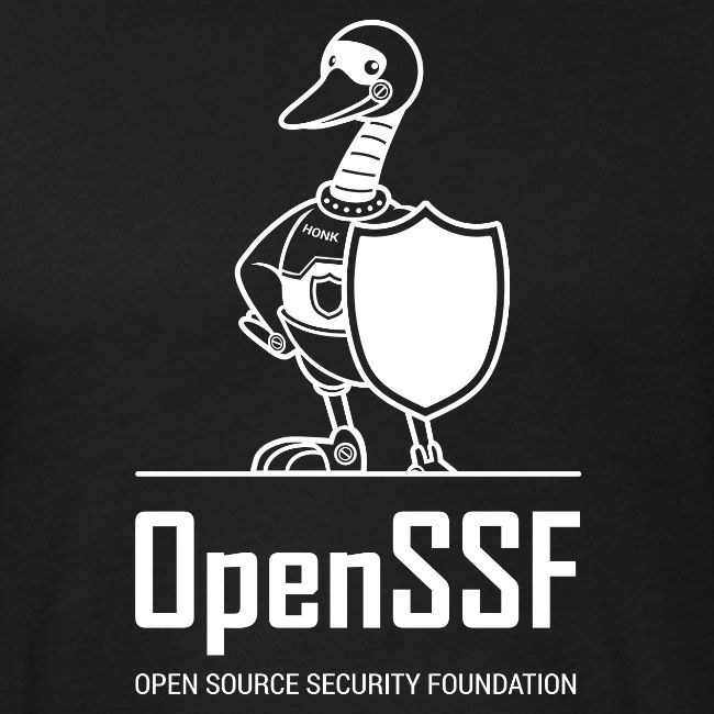 OpenSSF tall white logo