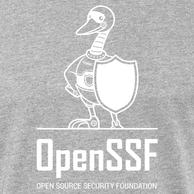 OpenSSF tall white logo