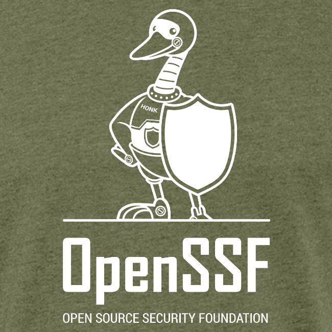 OpenSSF tall white logo