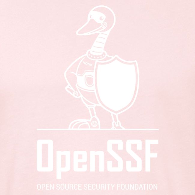 OpenSSF tall white logo