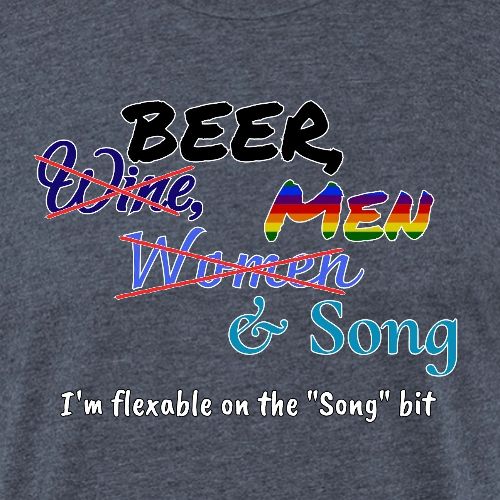 Beer, Men & Song - Unisex Poly/Cotton T-Shirt