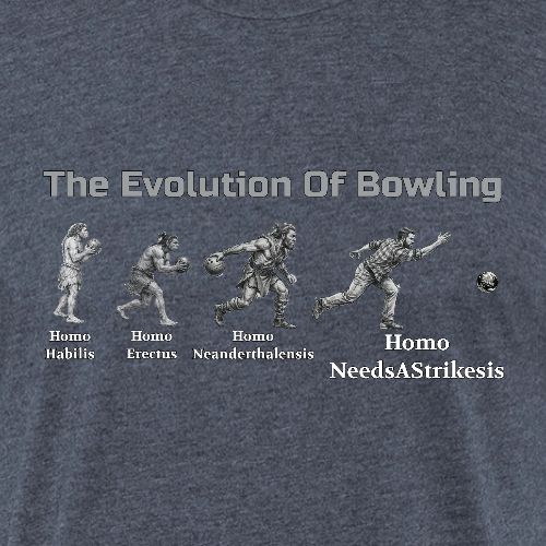 Evolution Of Bowling - Unisex Poly/Cotton T-Shirt