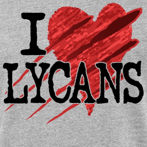 I Heart Lycans Werewolf Love Slogan - Fitted Cotton/Poly T-Shirt by Next Level