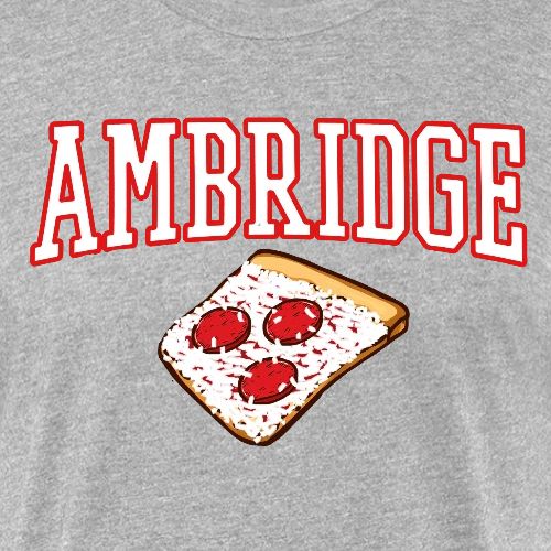 Ambridge Pizza - Men’s Fitted Poly/Cotton T-Shirt