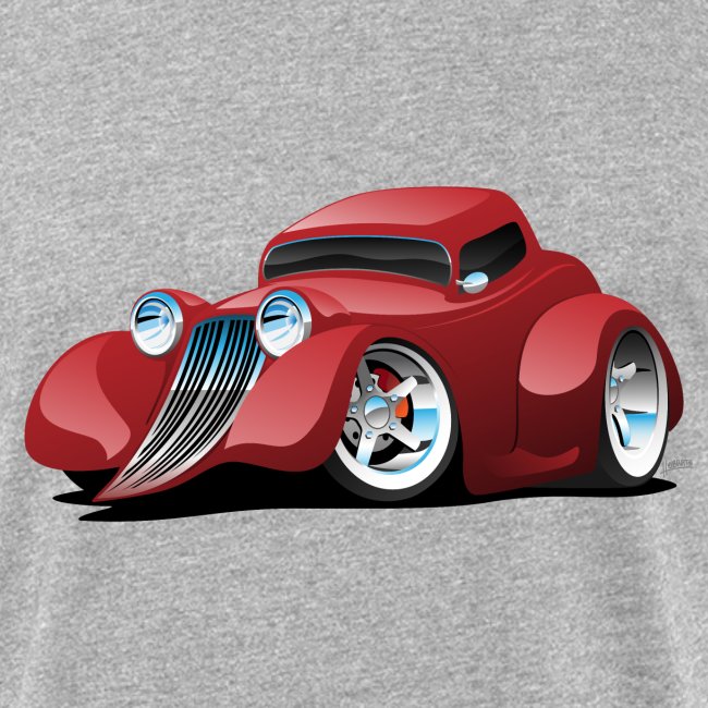 Red Hot Rod Restomod Custom Coupe Cartoon