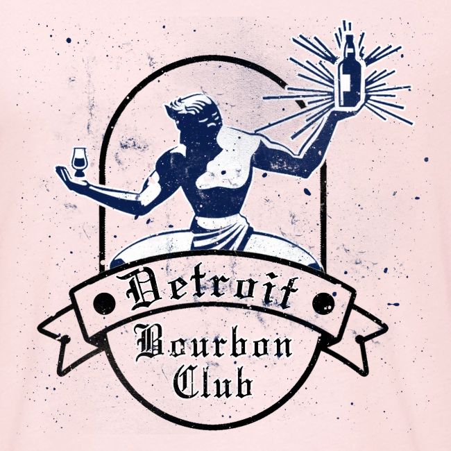 Distressed Blue Detroit Bourbon Club Logo