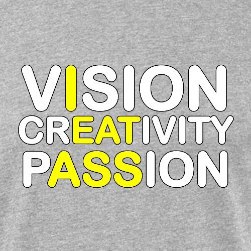 Vision, Creativity, Passion - Unisex Poly/Cotton T-Shirt