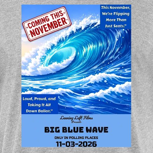 Big Blue Wave - Unisex Poly/Cotton T-Shirt