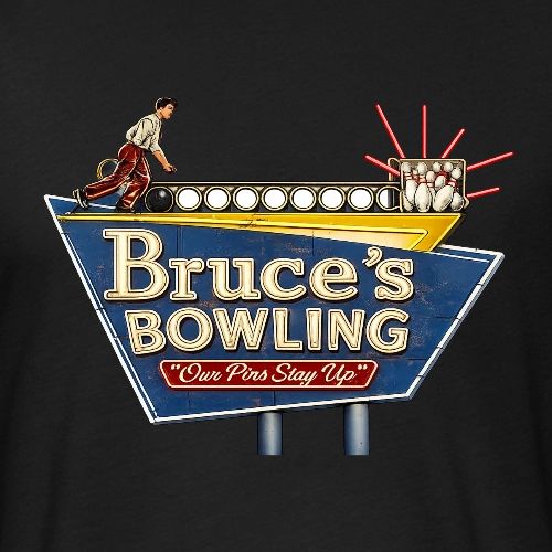 Bruce's Bowling - Unisex Poly/Cotton T-Shirt