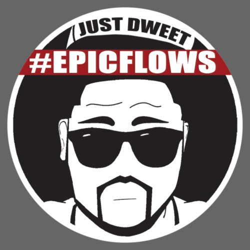 EPICFLOWS logo - Men’s Fitted Poly/Cotton T-Shirt