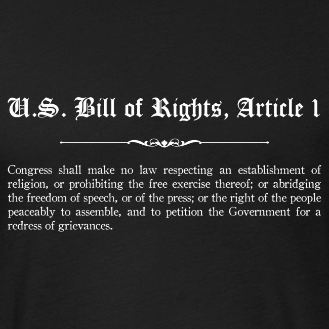 U.S. Bill of Rights - Article 1