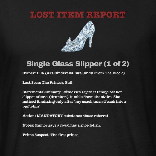 Lost Glass Slipper - Unisex Poly/Cotton T-Shirt