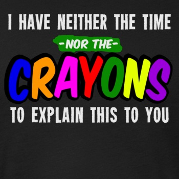 I have neither the time nor the crayons ... - Fitted Cotton/Poly T-Shirt for men