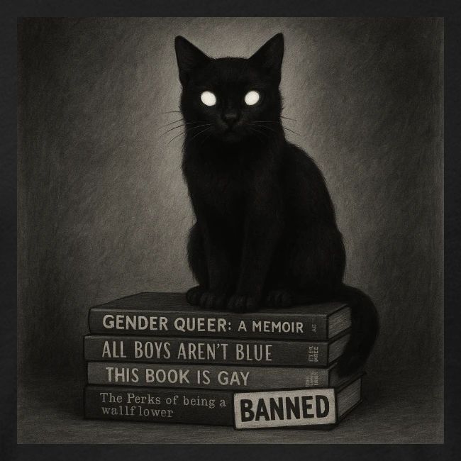 Cat on Banned Books