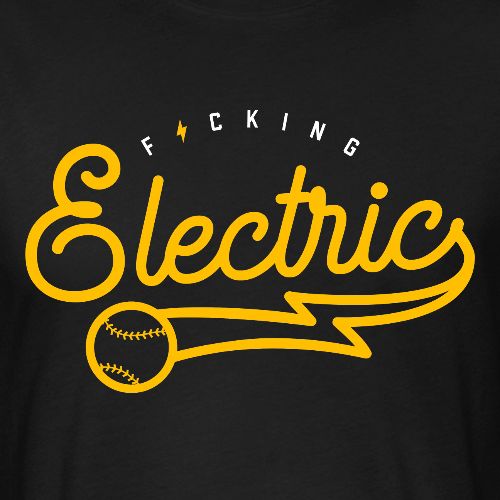 F*cking Electric - Men’s Fitted Poly/Cotton T-Shirt