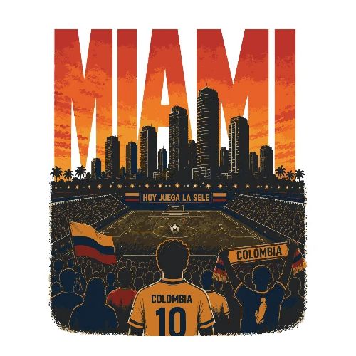 Colombia Mundial Tee — Edición Doble Estampado - Unisex Poly/Cotton T-Shirt