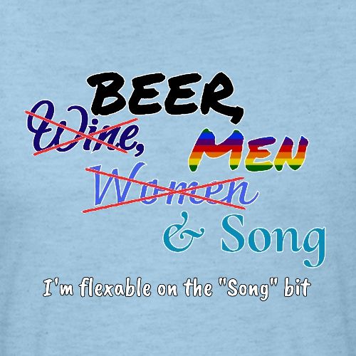 Beer, Men & Song - Unisex Poly/Cotton T-Shirt
