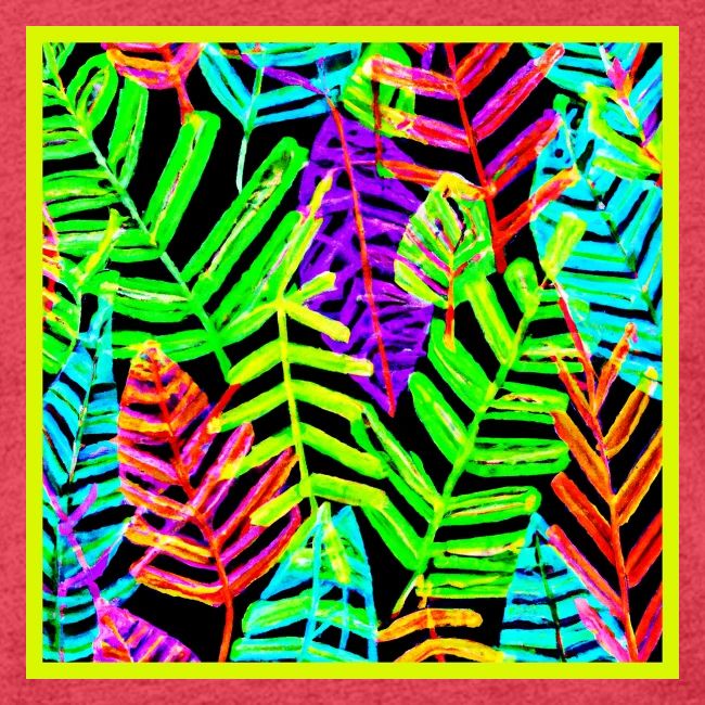 Glowing Leaf Pattern Design