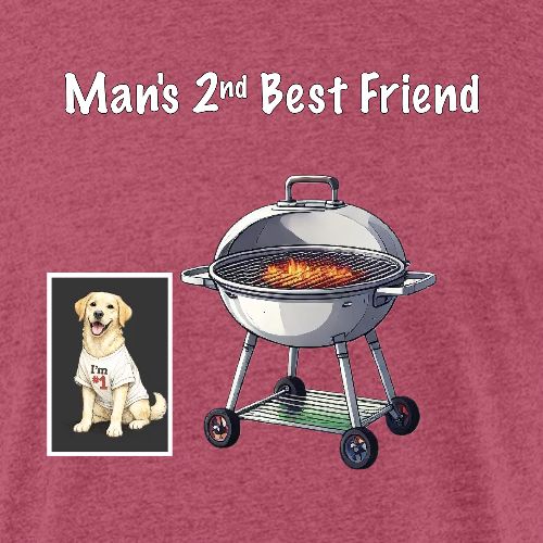 Man's 2nd Best Friend - Men’s Fitted Poly/Cotton T-Shirt