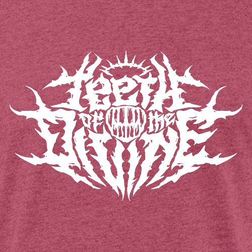 Teeth Of The Divine Logo WHITE - Unisex Poly/Cotton T-Shirt