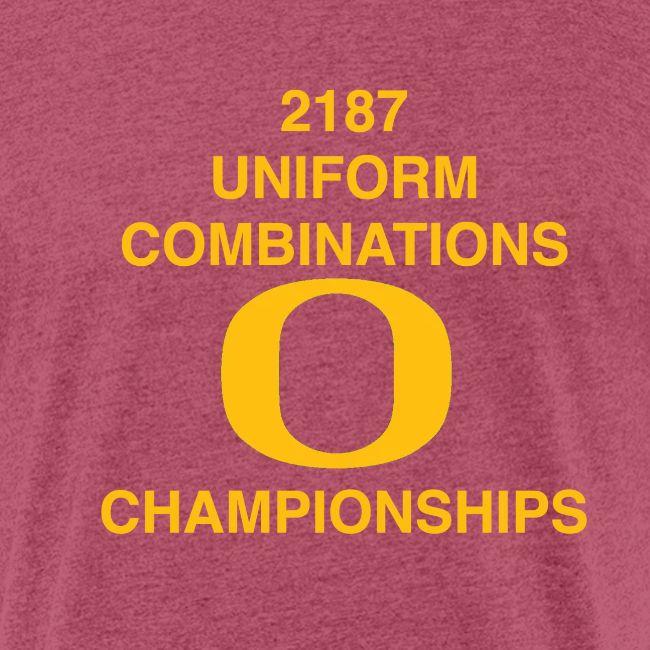 2187 UNIFORM COMBINATIONS O CHAMPIONSHIPS