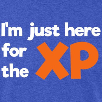 I'm just here for the XP - Fitted Cotton/Poly T-Shirt for men