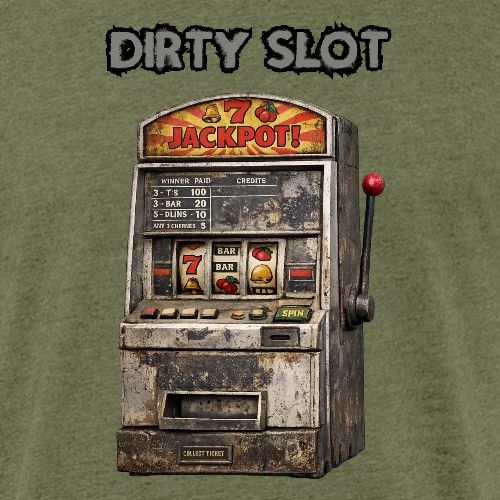 Dirty Slot - Men’s Fitted Poly/Cotton T-Shirt