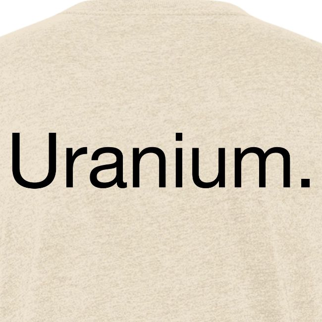 Uranium. Double-sided design. Black text.